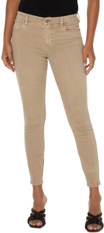 Piper Hugger Single Skinny Jeans in Biscuit Tan