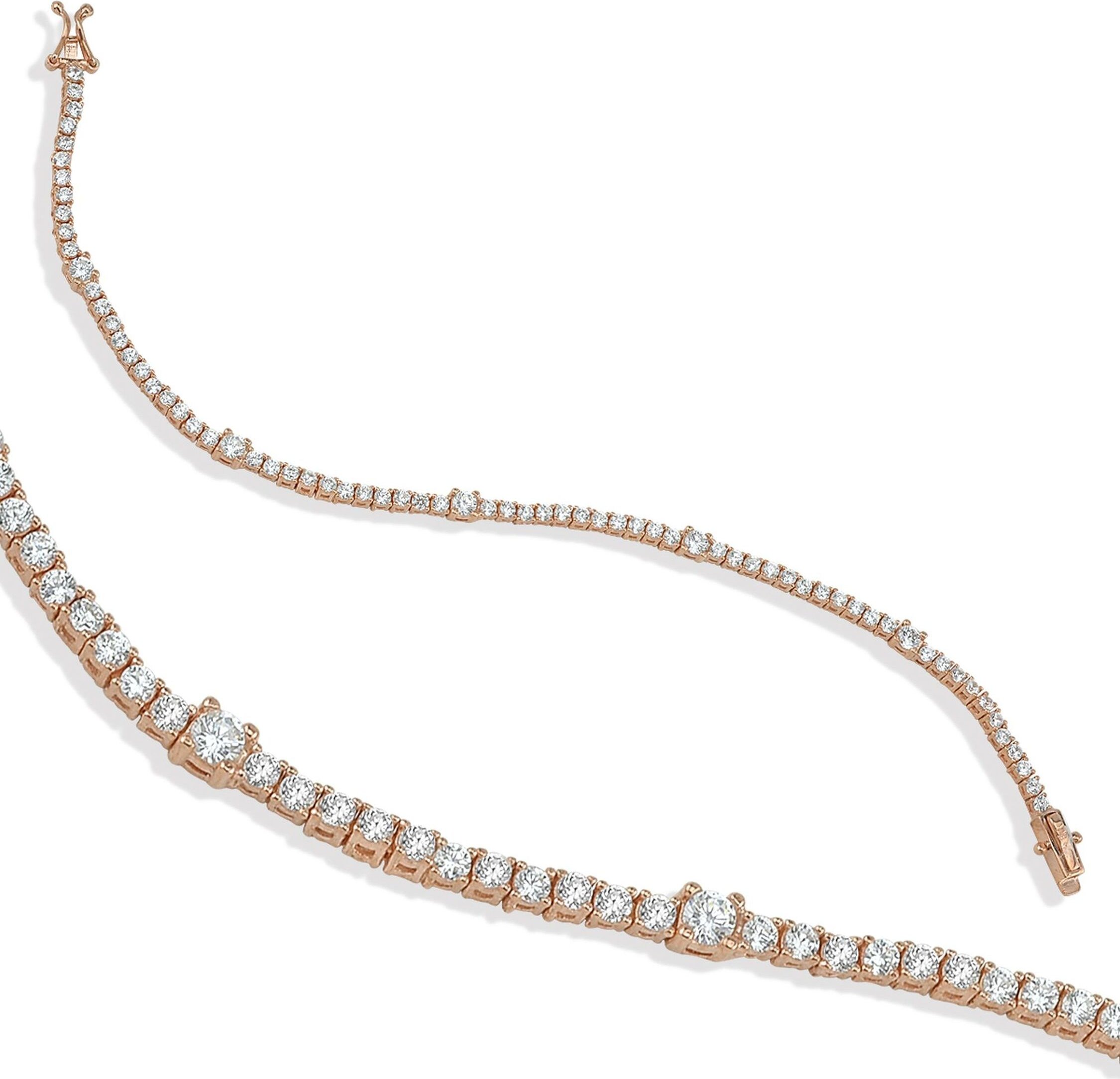 Dkeniz Armband 925/- Sterling Silber rosévergoldet Tennisarmband