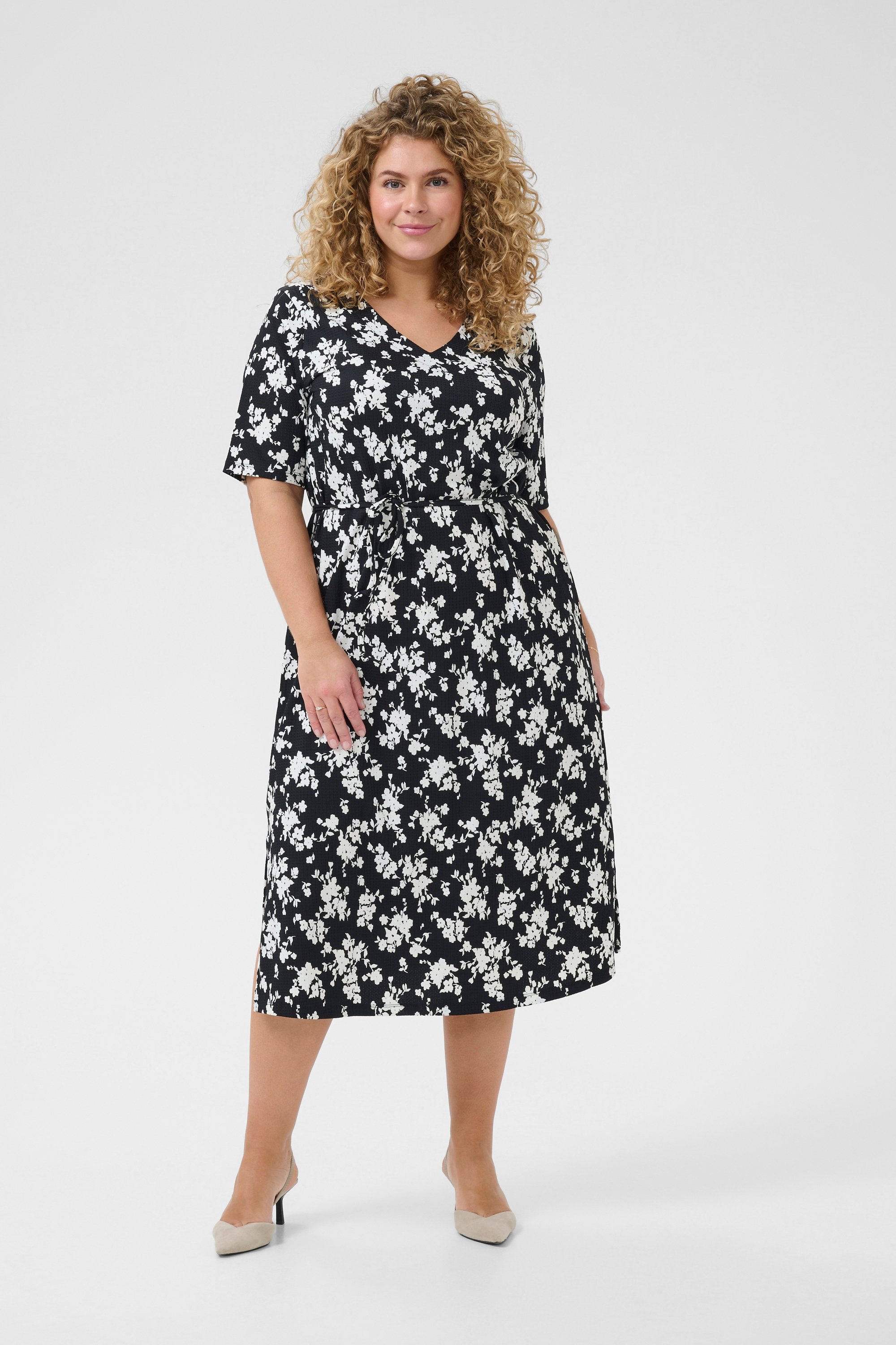 Jerseykleid Regular fit black white