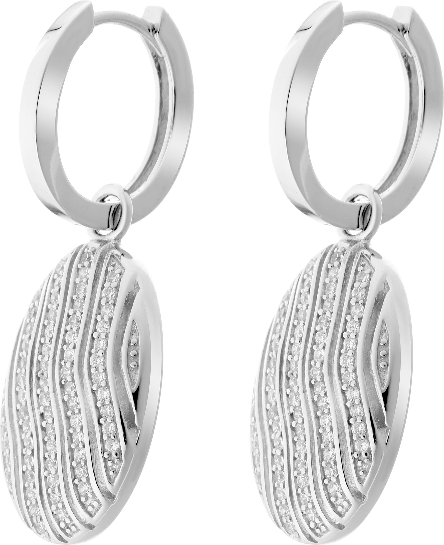 Orphelia Creolen für Damen, 925 Sterlingsilber, Silber ZO-6049