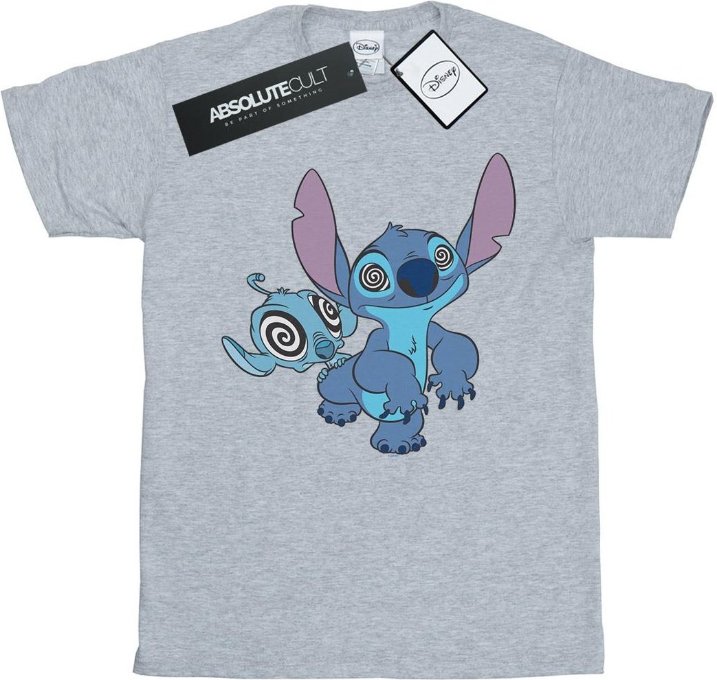 Disney - "Lilo And Stitch Hypnotized" T-Shirt für Mädchen (Grau)