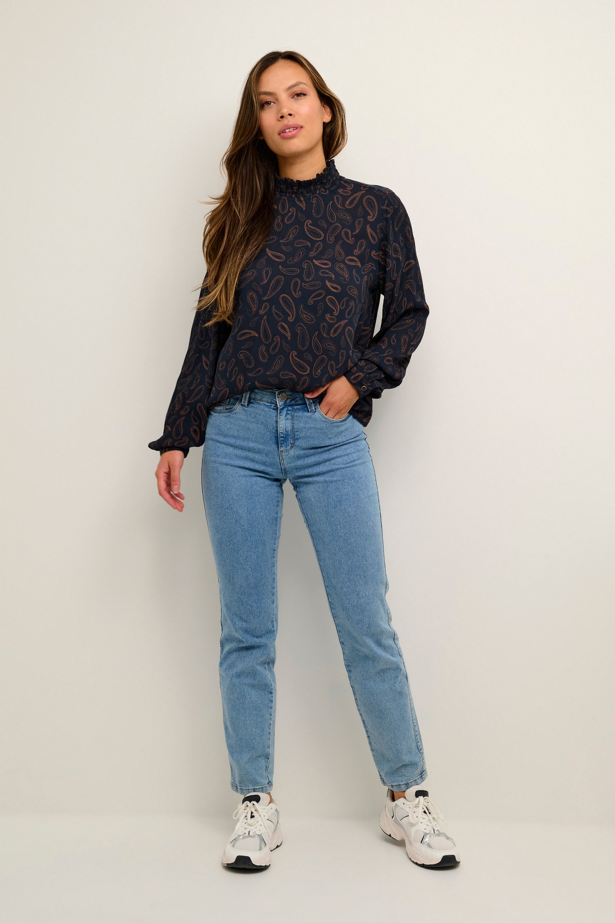 Thumbnail - Langarm-Bluse KAtinna Regular fit blue multi