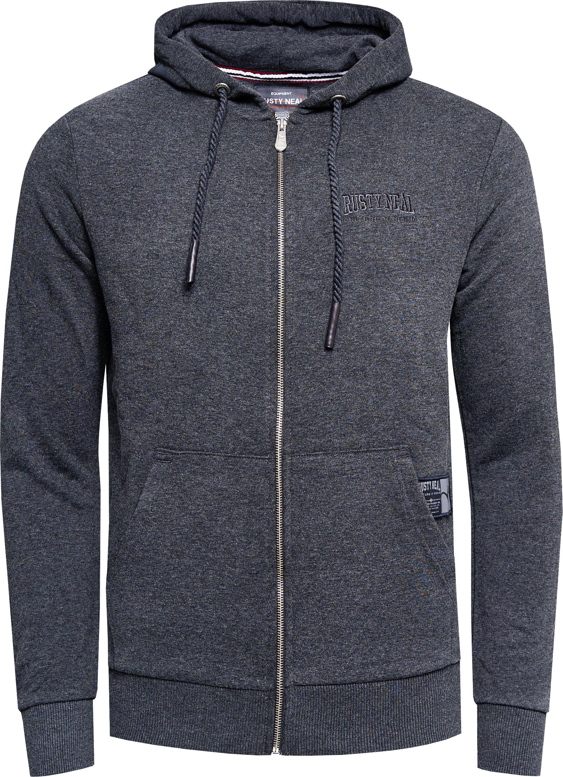 Thumbnail - Streetwear Kapuzen-Jacke Melierte Langarm Sweater