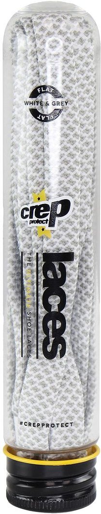 Crep Protect The Ultimate Runde Schnürsenkel in Weiß/Grau