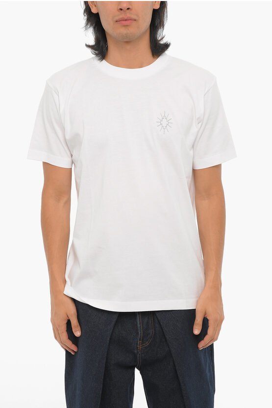 Einfarbiges ECLIPSE CROSS Rundhals-T-Shirt in Weiß