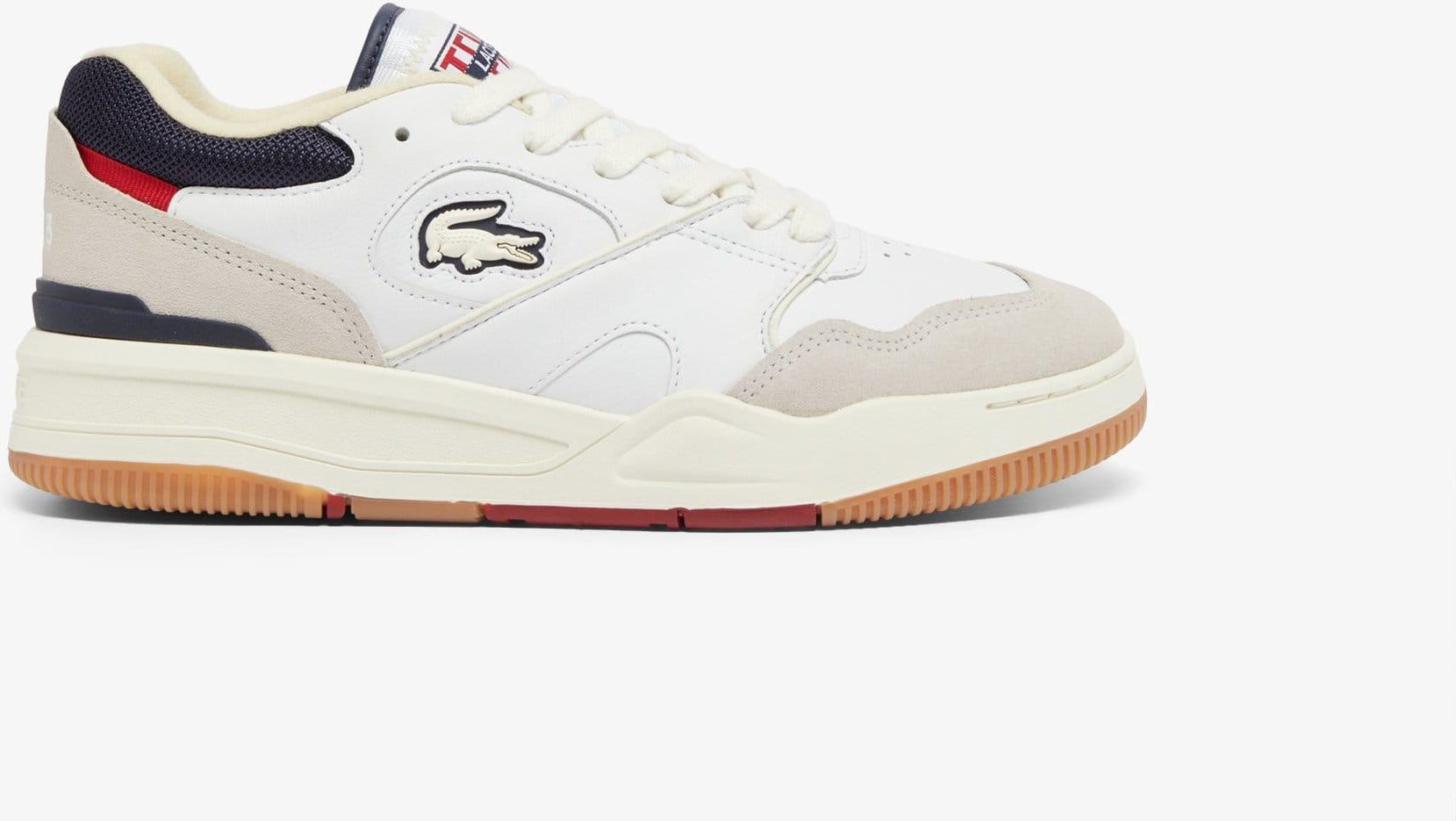 Lacoste - Herren Sneaker "Lineshot", Logo, Leder (Naturweiß)