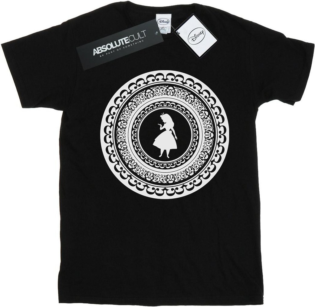 Disney - "Alice In Wonderland Circle" T-Shirt für Herren (Schwarz)
