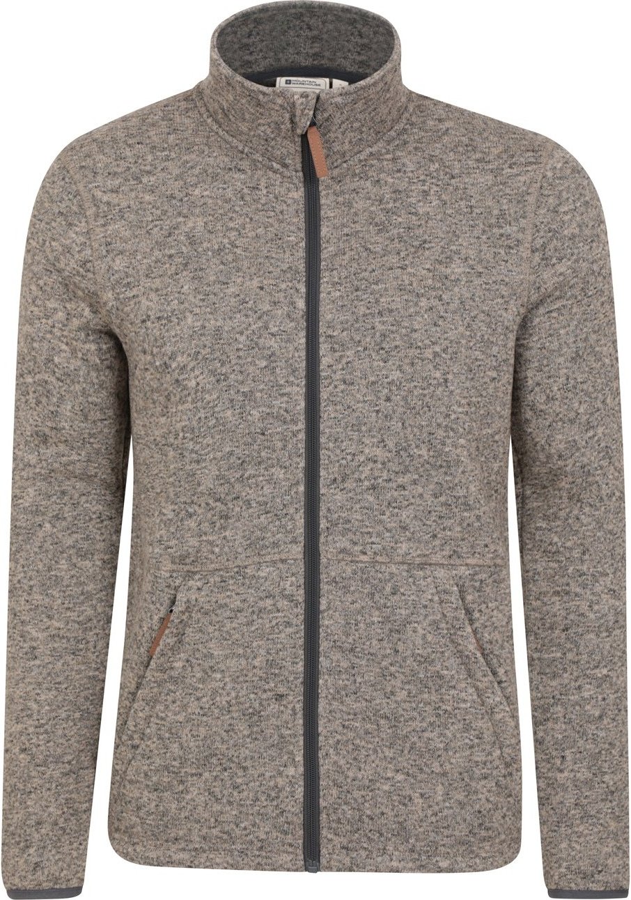 Mountain Warehouse Herren Idris III Full Zip Fleece Jacke (Beige)