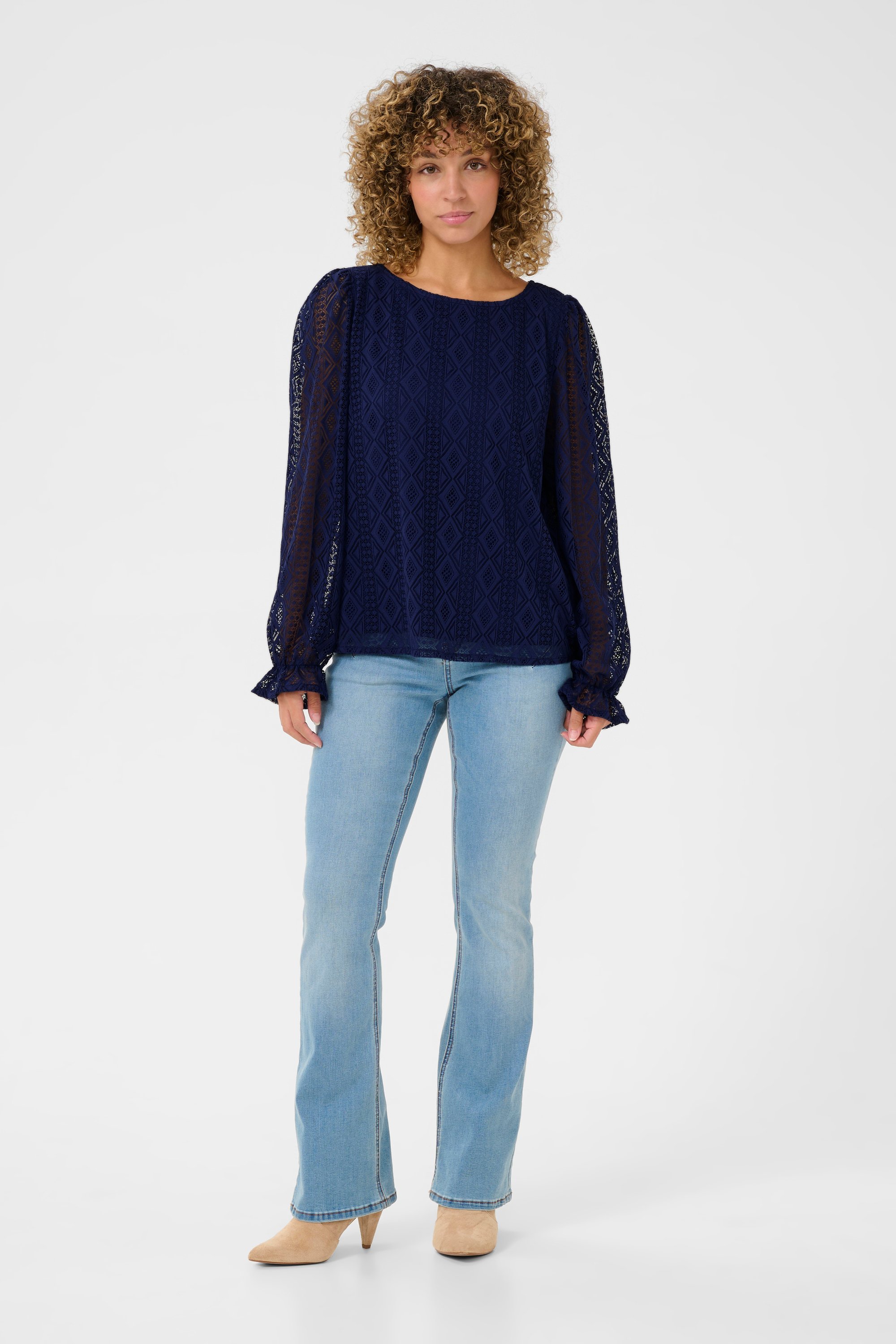 Langarm-Bluse Regular fit Ocean Cavern dark blue