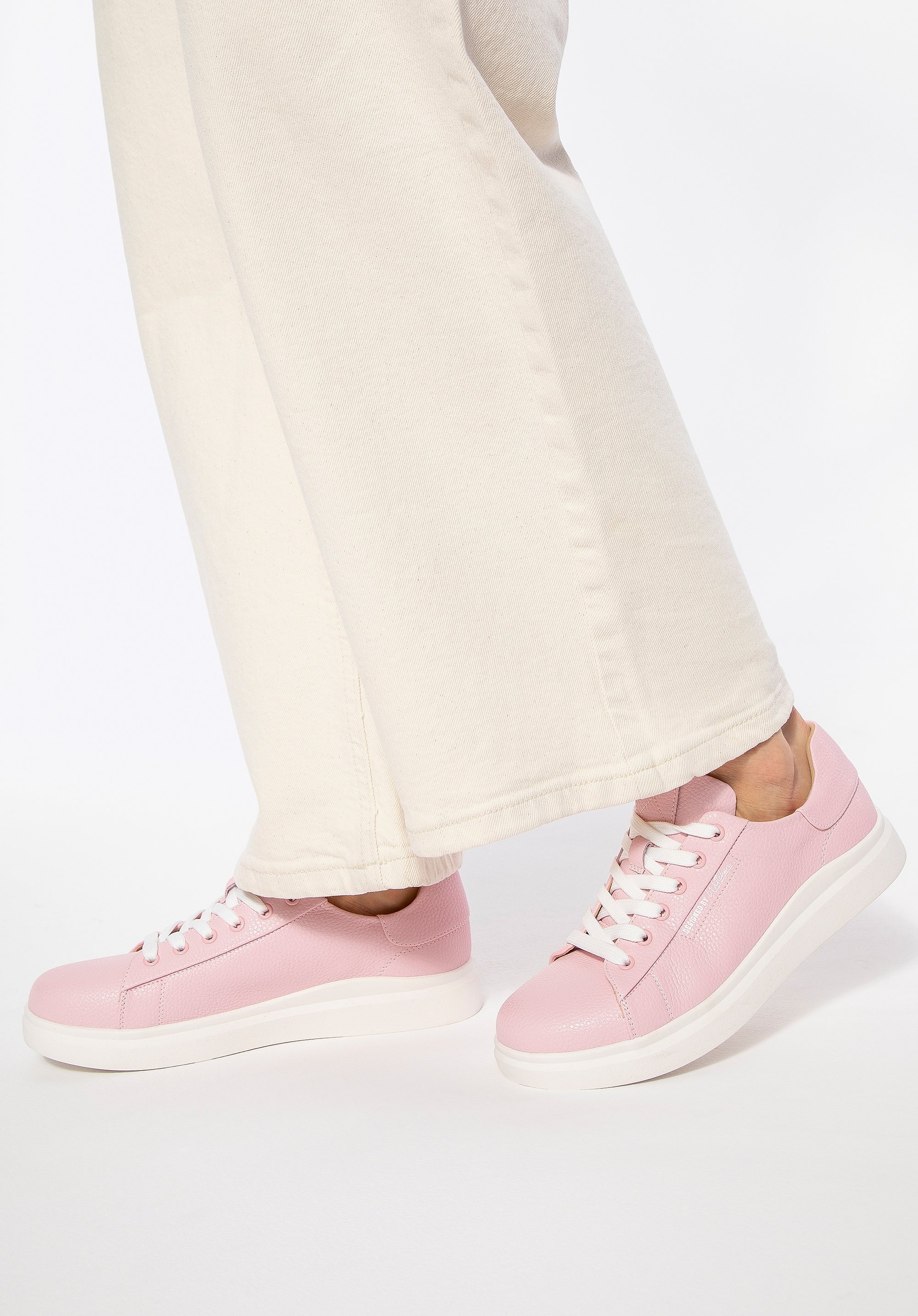 Wittchen Damen-Plateau-Sneaker, klassisch, rosa, Naturleder