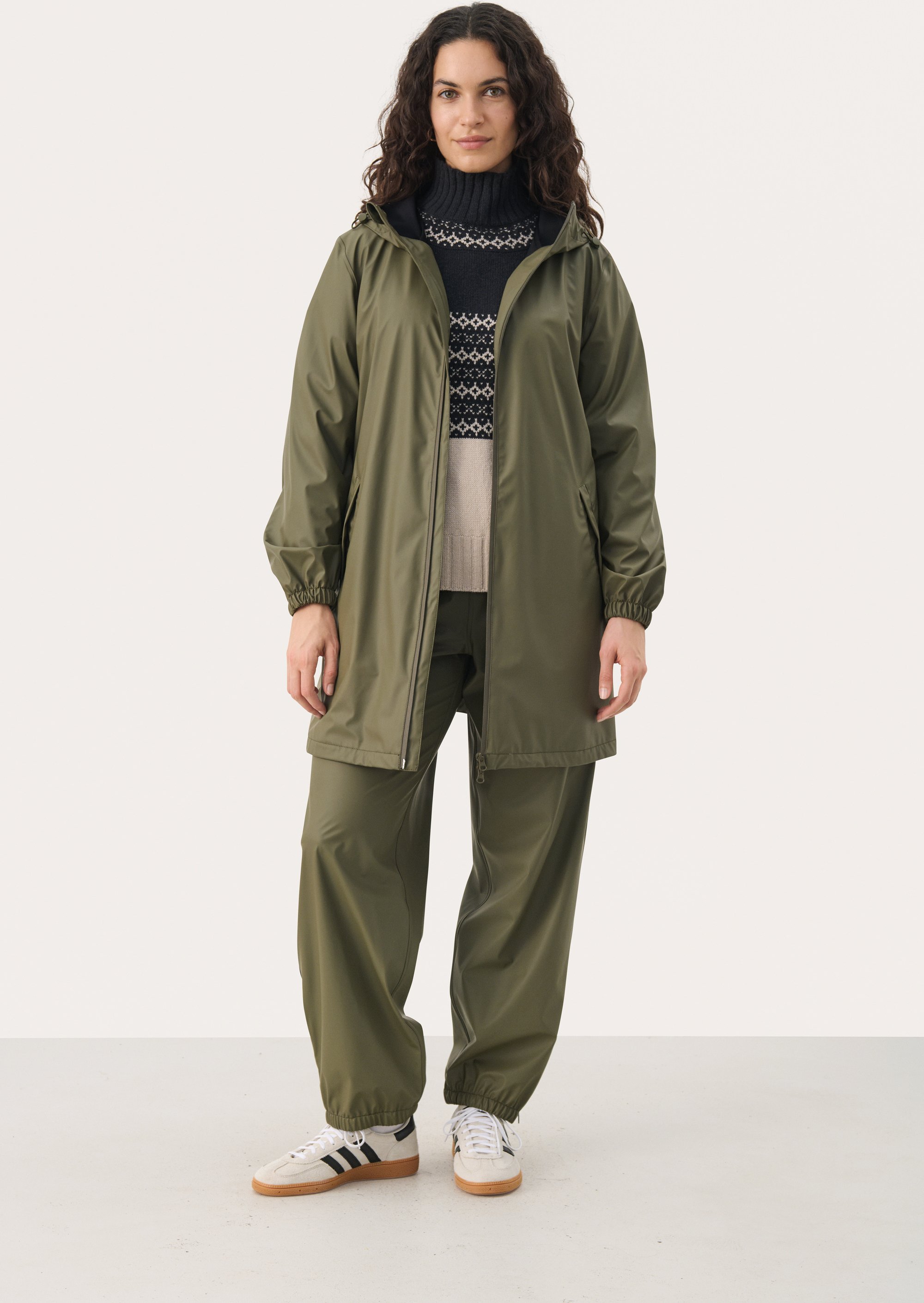 Jacke Lockere Passform Kalamata olive