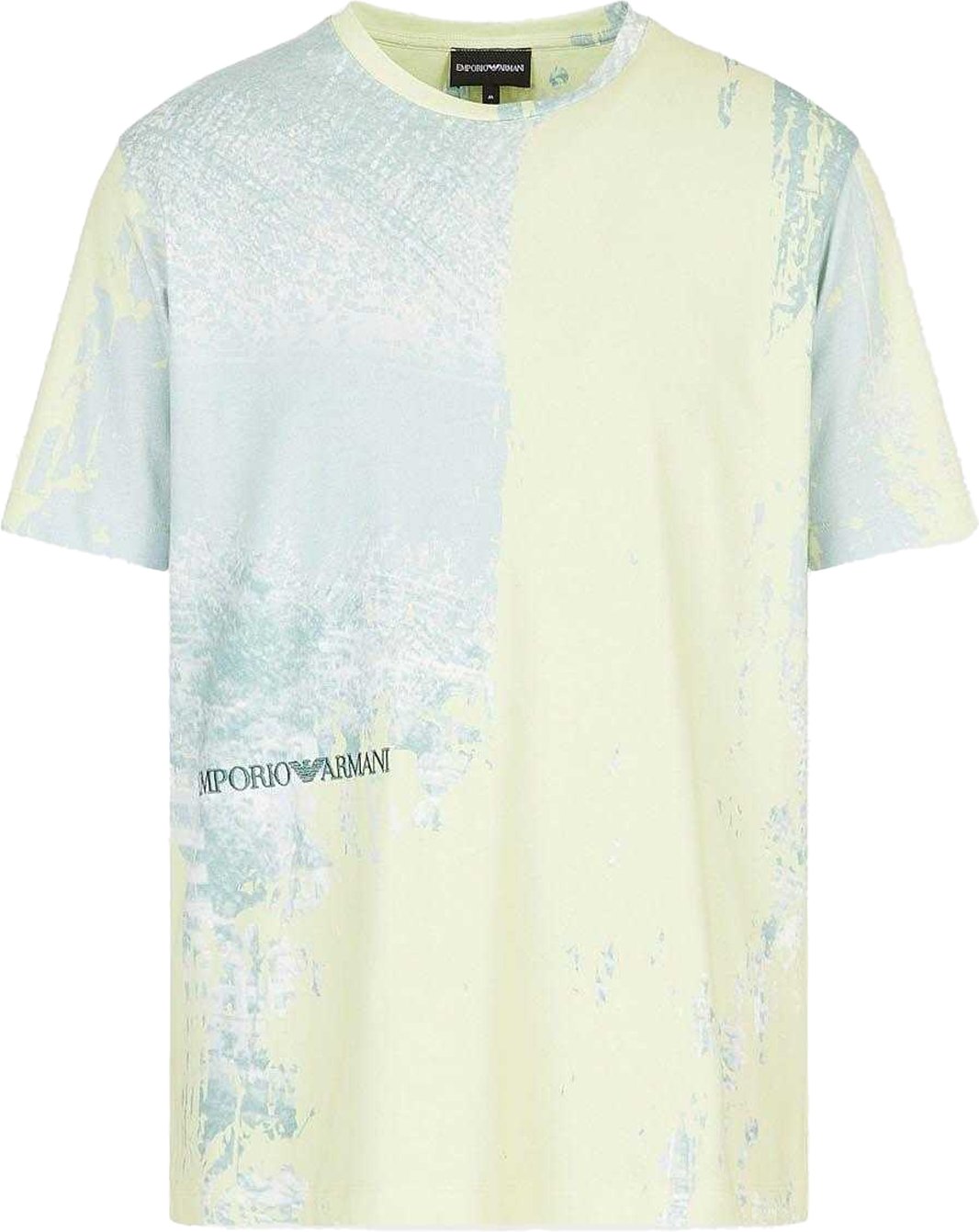 Emporio Armani - T-Shirt für Herren, Baumwolle (Weiß/Blau)