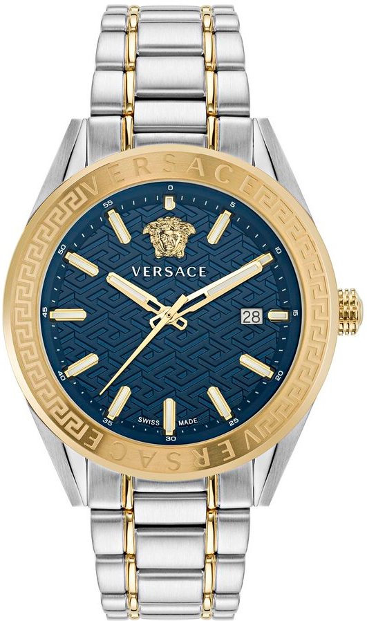 Versace Graue Edelstahl Armbanduhr