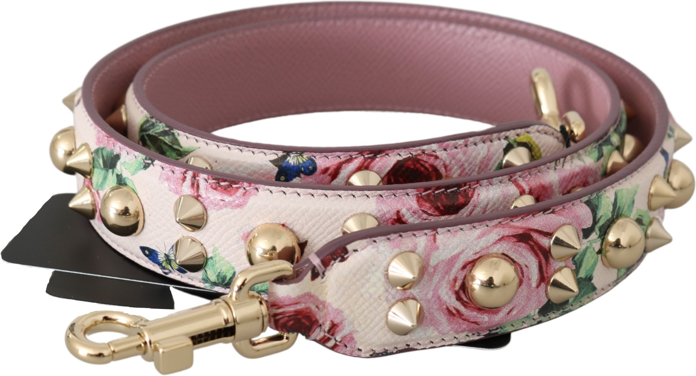 Thumbnail - Dolce & Gabbana rose en cuir floral accessoire épaule