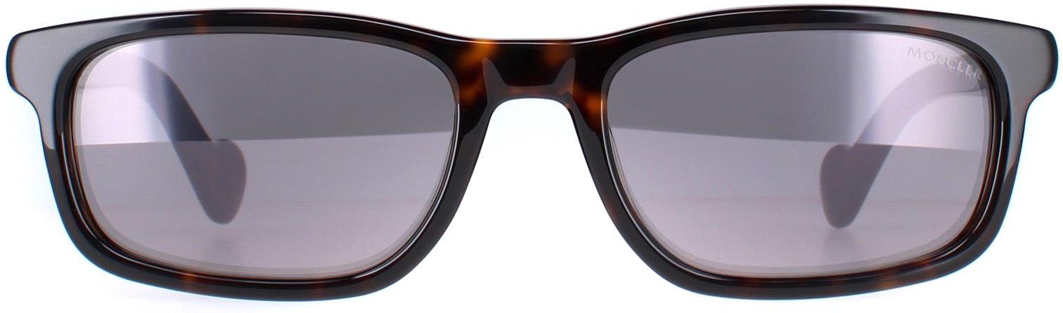 Moncler Rectangle Womens Dark Havana Rauch Spiegel ML0116