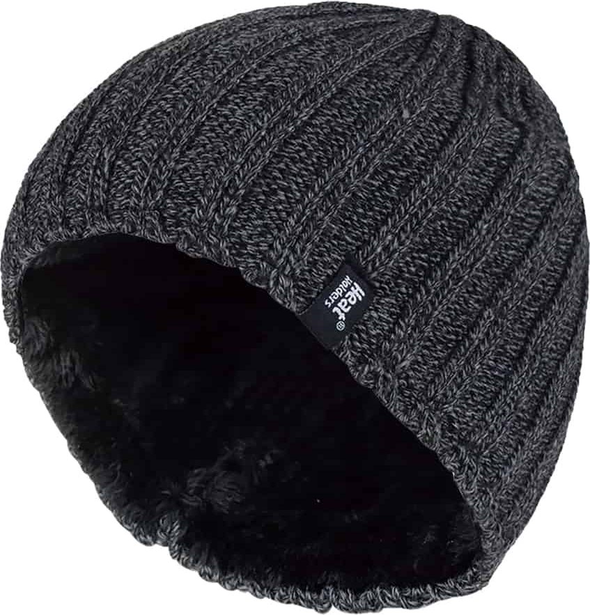 Heat Holders - Herren Fleece gefütterte gerippte Wintermütze