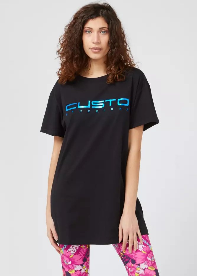 Longline T-Shirt mit lockerem Schnitt