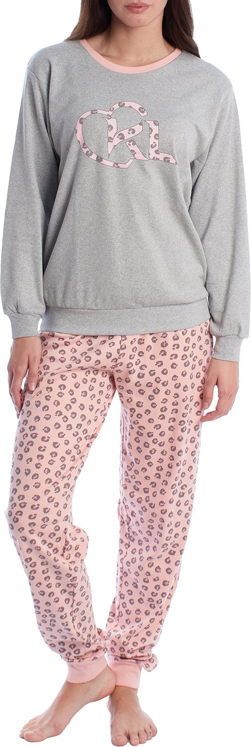 Langärmeliger Schlafanzug aus Baumwolle für Frauen KLP1