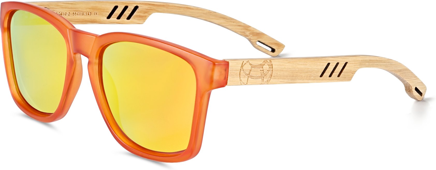 Earth Wood Haven Polarisierte Sonnenbrille - Bambus/Orange