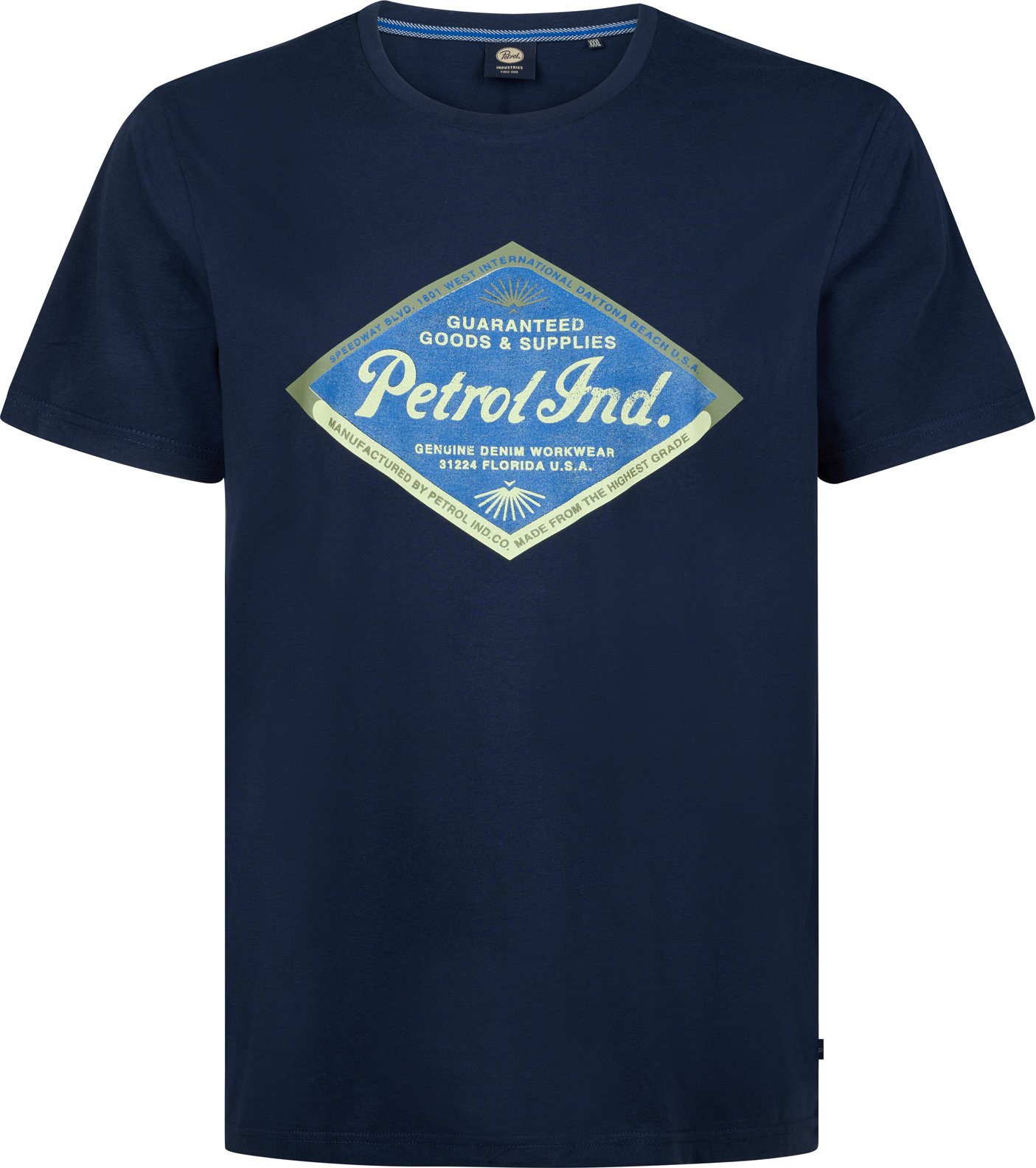 Petrol Industries - T-Shirt mit Aufdruck in Plus Size Vista Herren - Blau