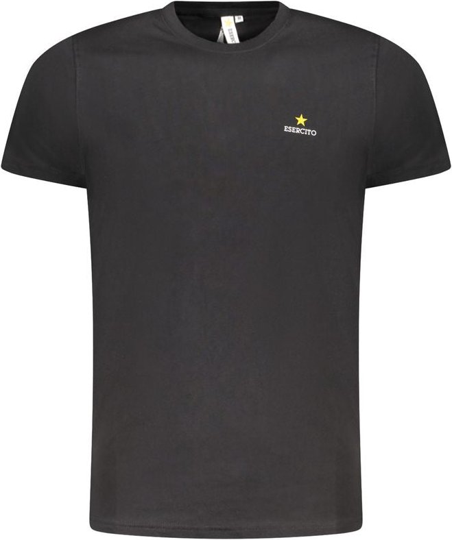 Esercito 1659 Schwarzes Baumwoll-T-Shirt für Herren