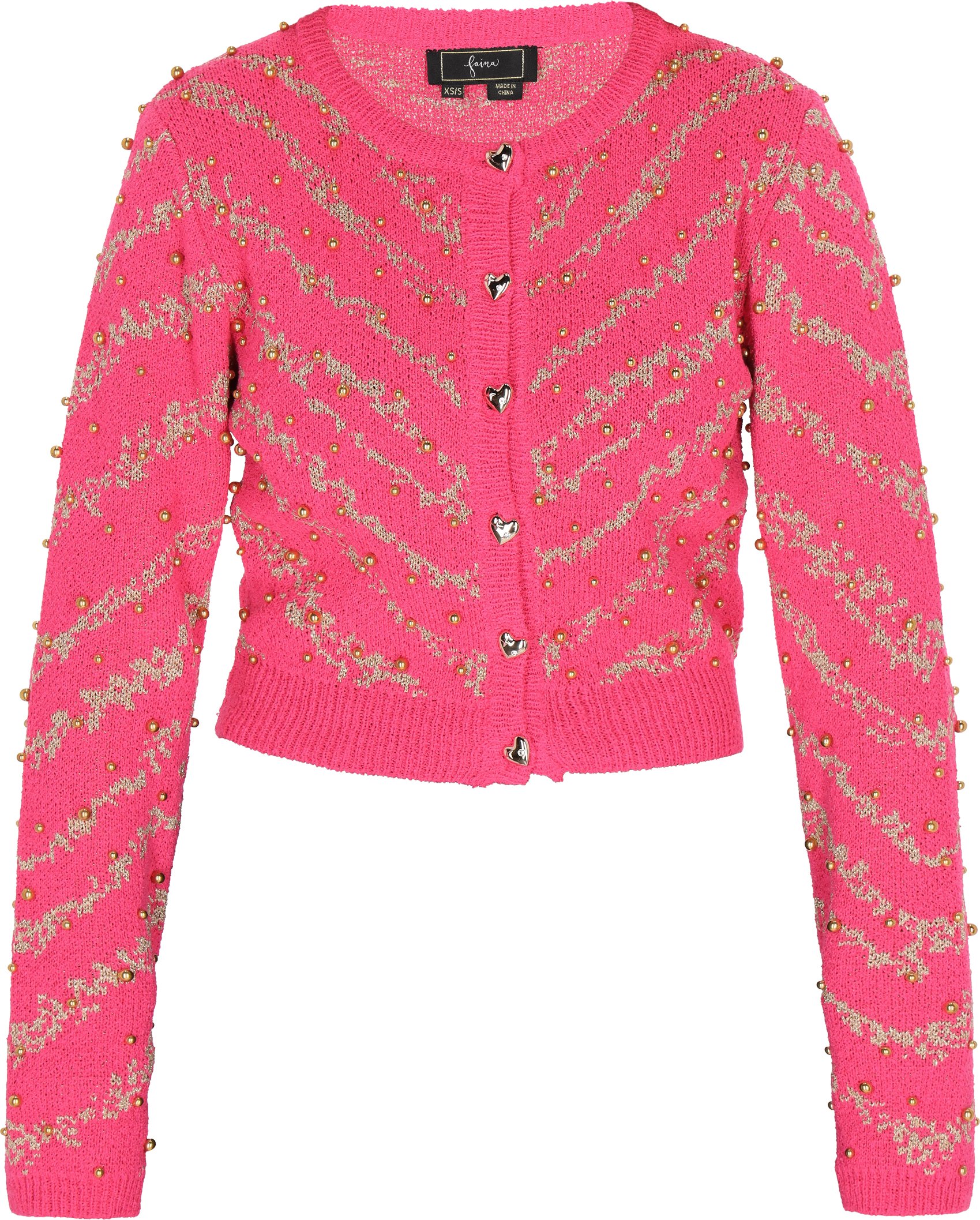 Faina Strickjacke Damen Rosa
