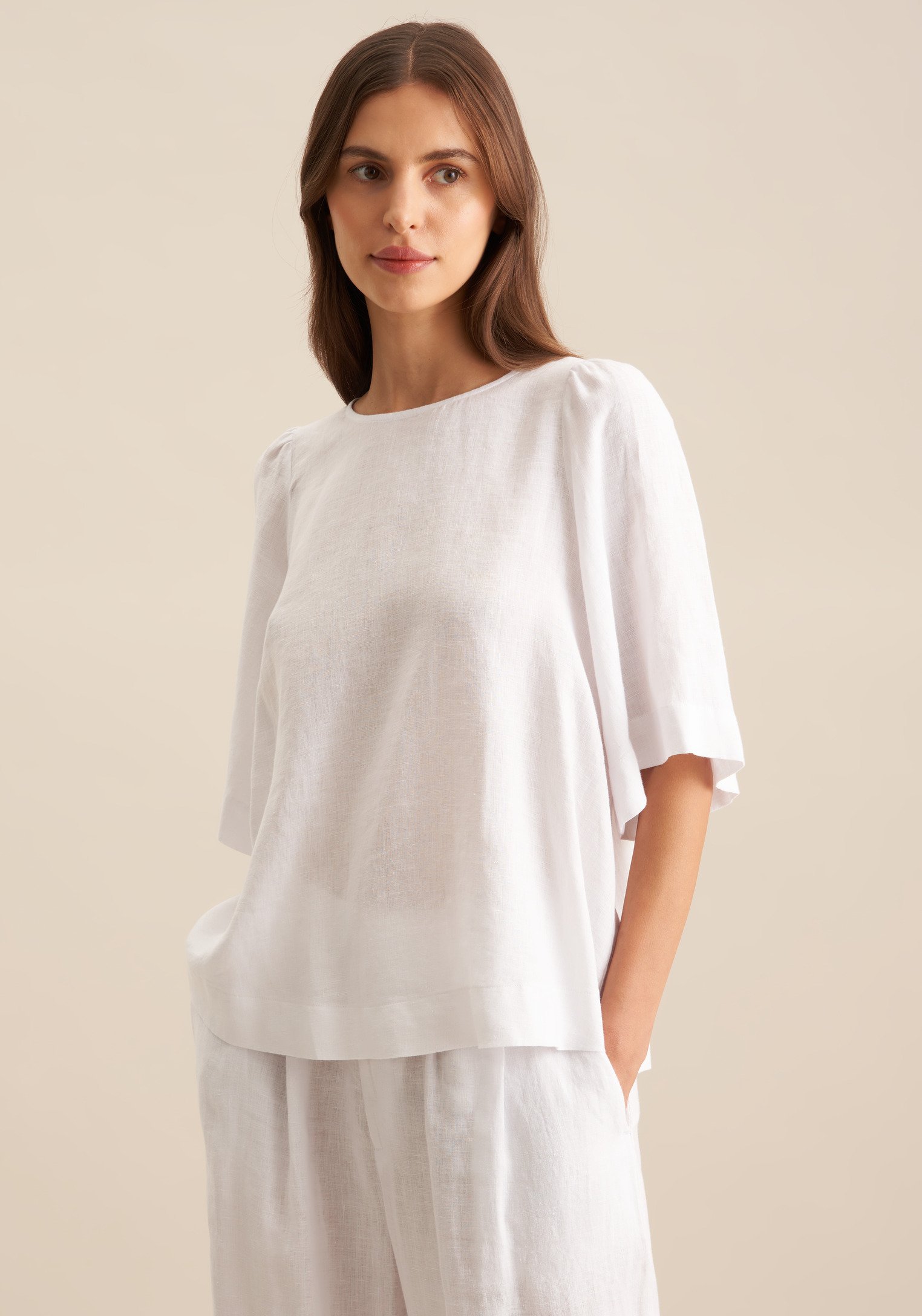 Shirtbluse Damen Weiß