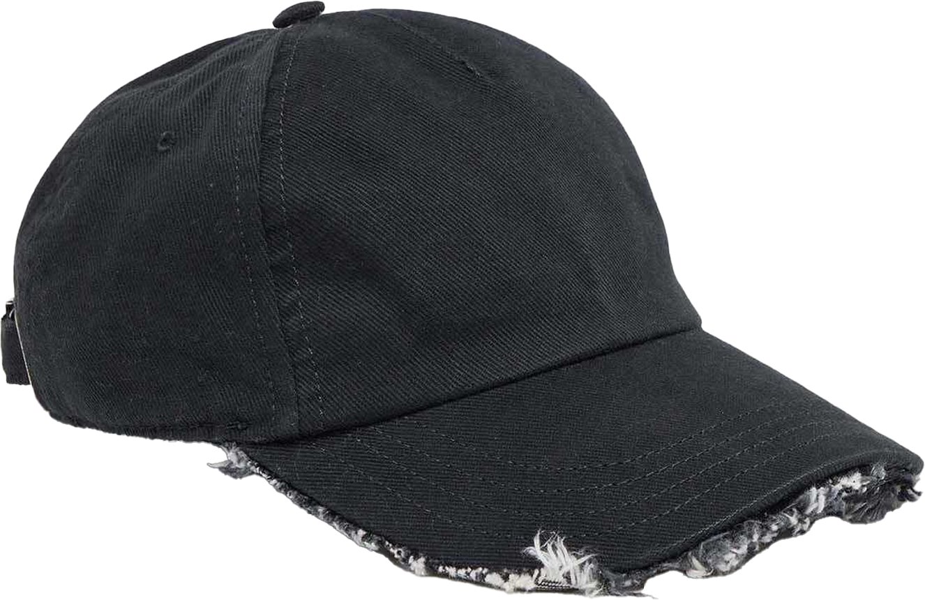 Diesel - "C-Obik" Baseball-Mütze Ausgefranste Kante (Schwarz)