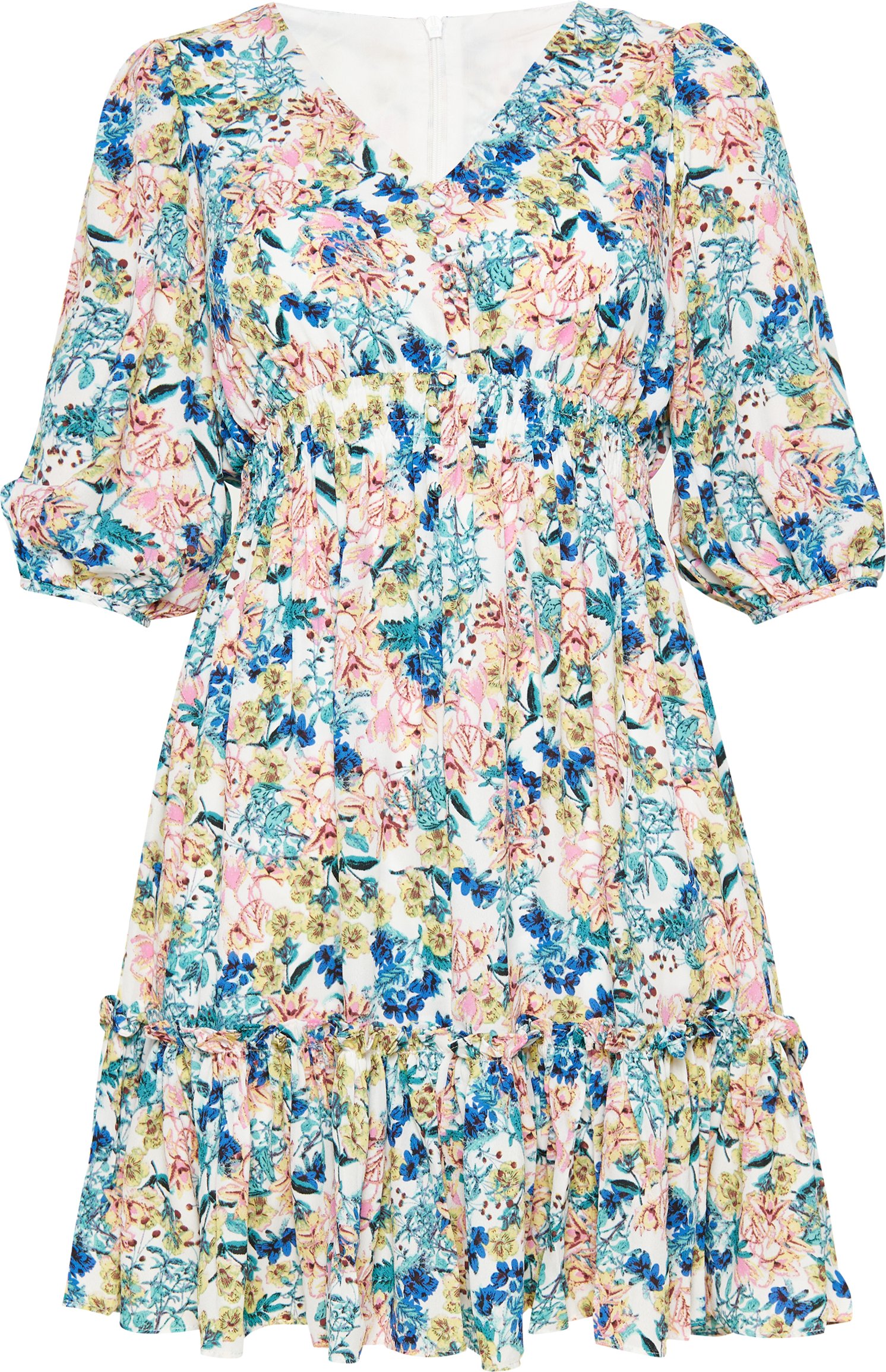 usha Kleid Frauen blau beige