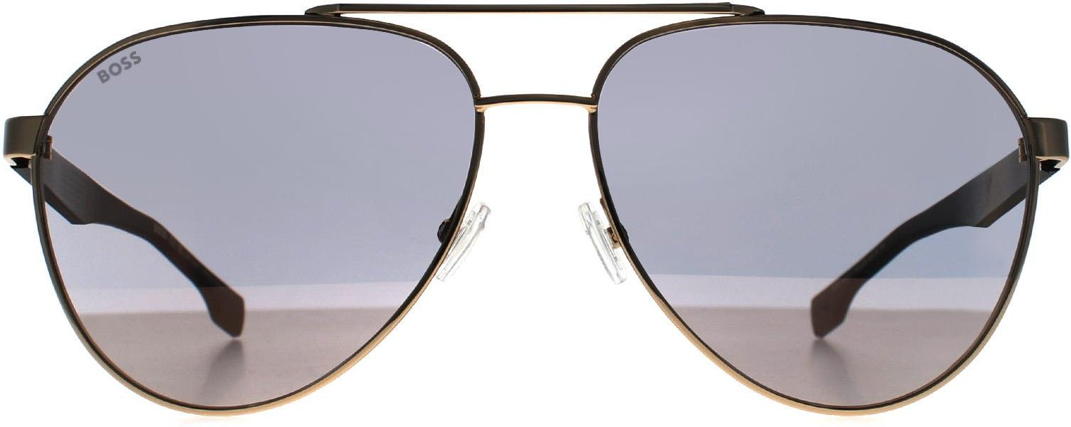 Hugo Boss Aviator Herren Gold Schwarz Gold Spiegel BOSS 1485/S