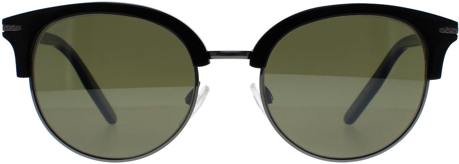 Serengeti Rund Damen Glänzend Dunkel Gunmetal Schwarz Mineral Polarisiert 555nm Grün Lela