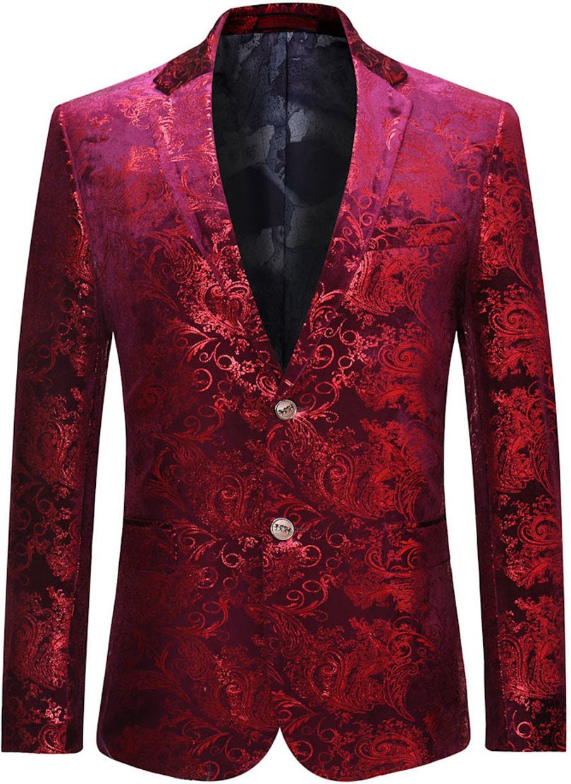 Stilvolles rotes Blazerkleid mit Blumenmuster