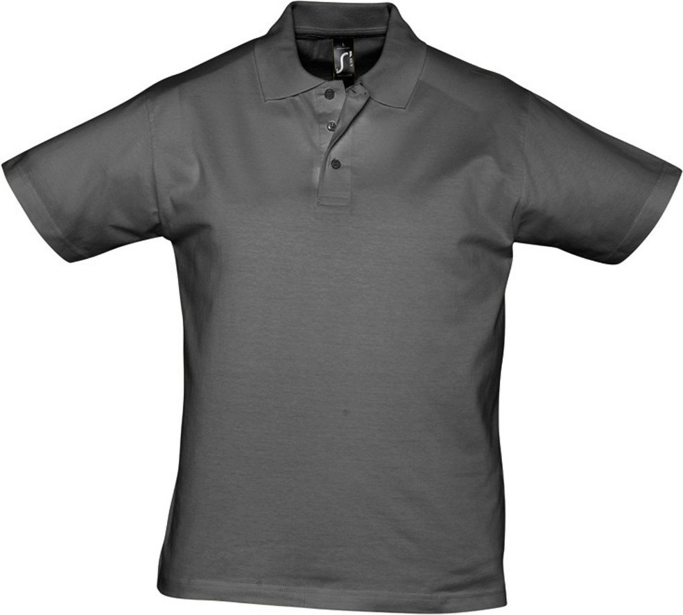 Thumbnail - SOLS Herren Prescott Jersey Kurzarm-Poloshirt (Dunkelgrau)