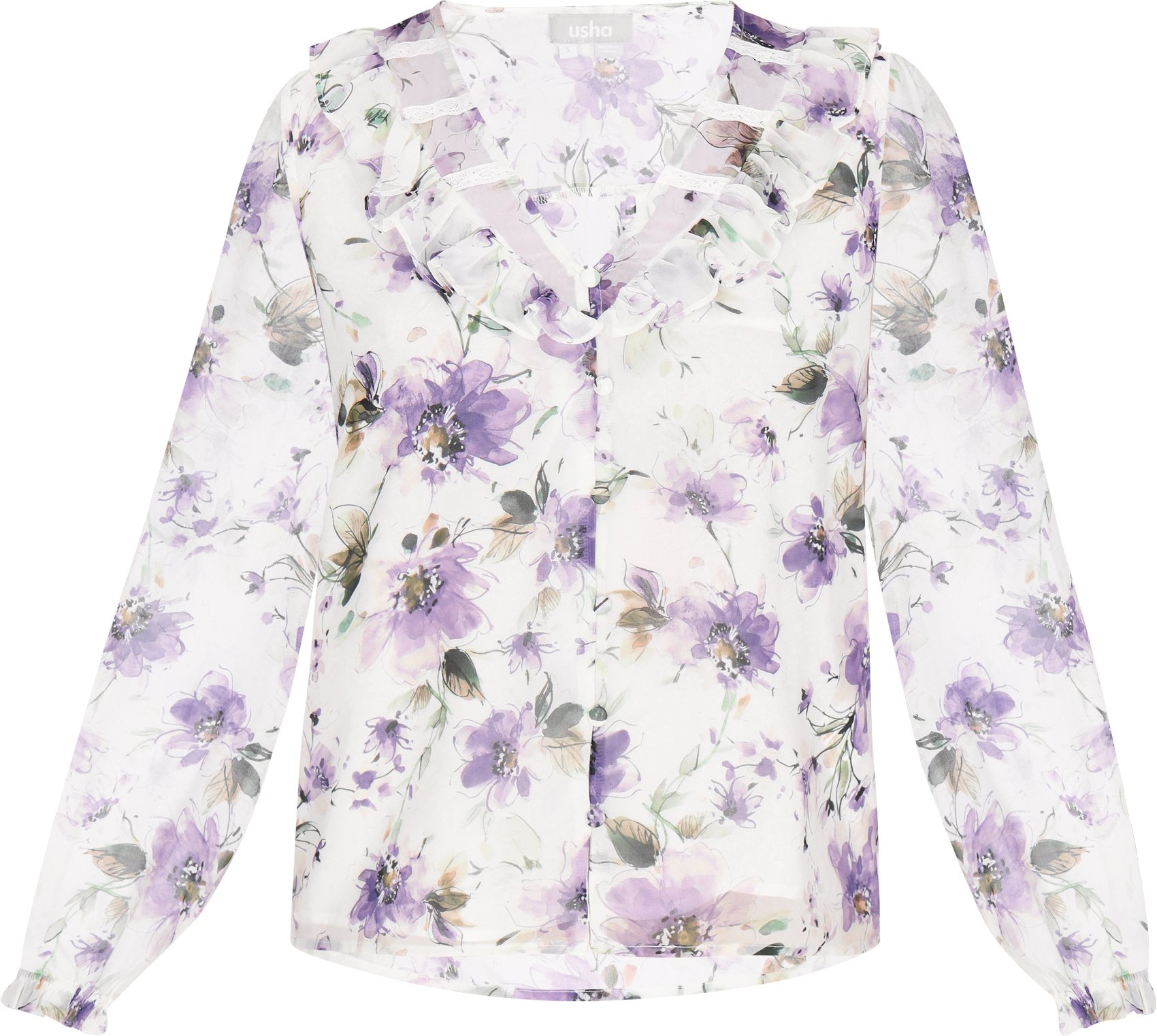 usha Bluse Frauen violett mehrfarbig