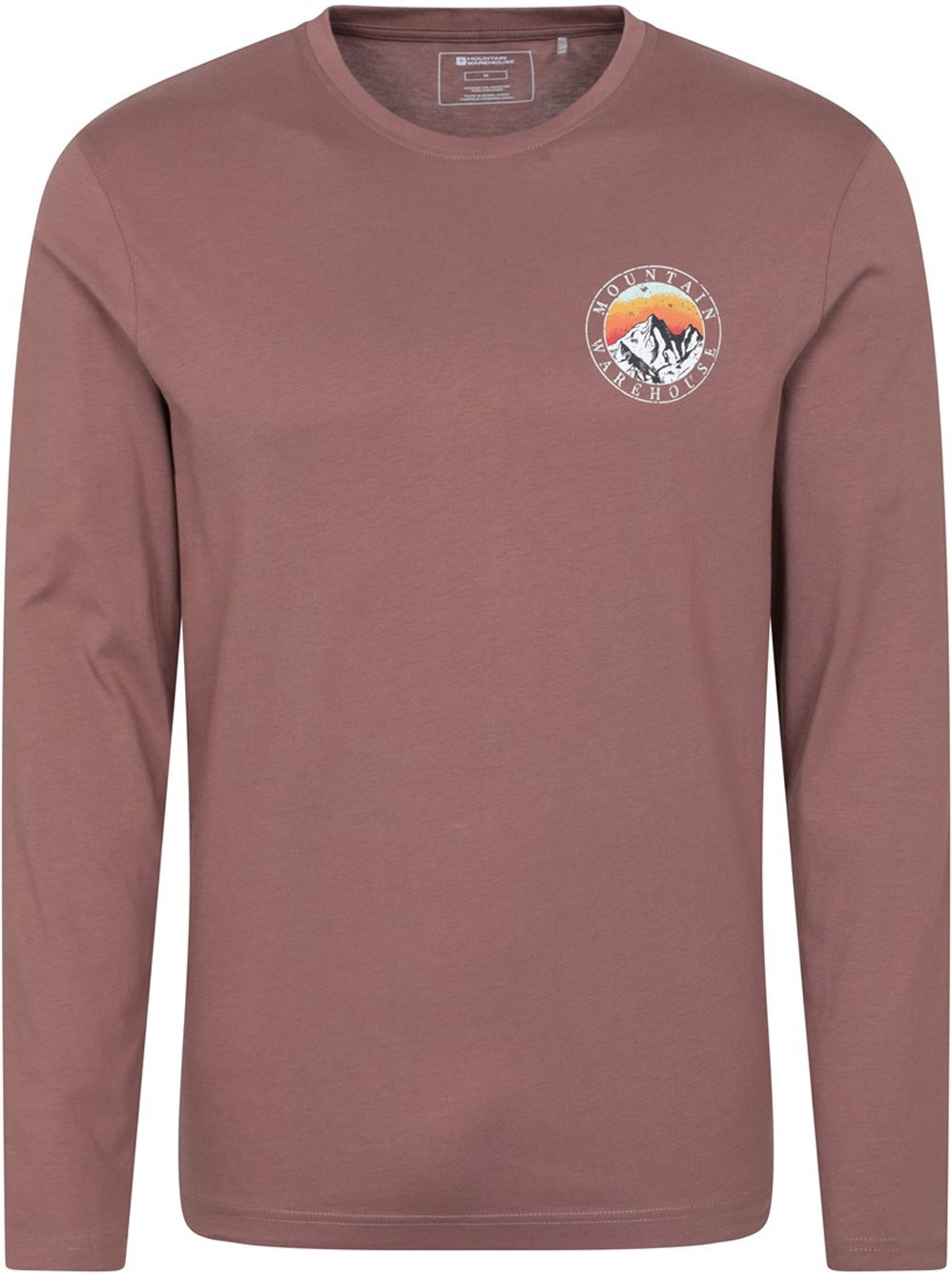 Mountain Warehouse - "Circle Mountain Sunset" T-Shirt für Herren, Langärmlig (Burgunderrot)