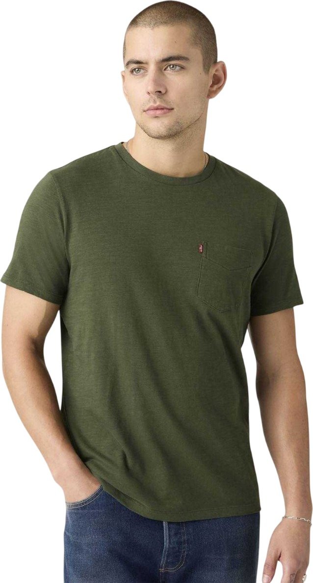 Levis - "Classic" T-Shirt für Herren, Brusttasche (Grün)