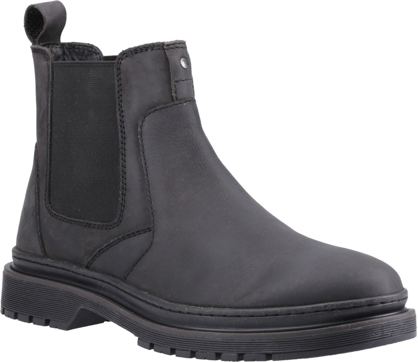 Thumbnail - Hush Puppies Jamie Leder Herren Stiefel Schwarz