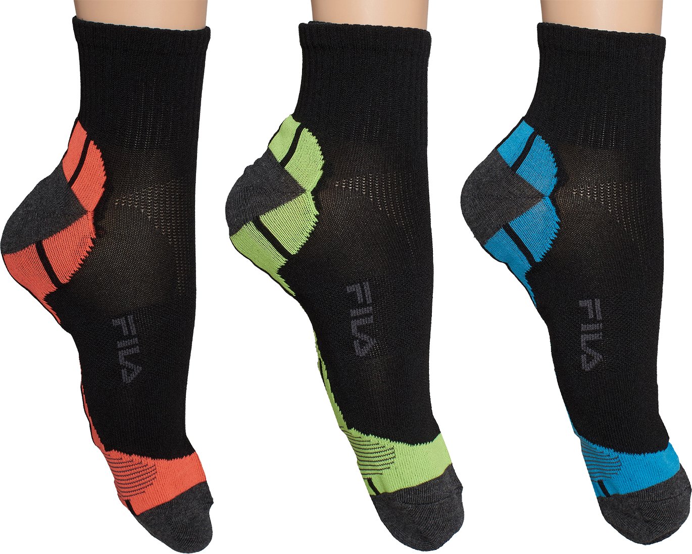 Packung mit 3 Herren- und Damen-Mid-Calf-Socken F1615