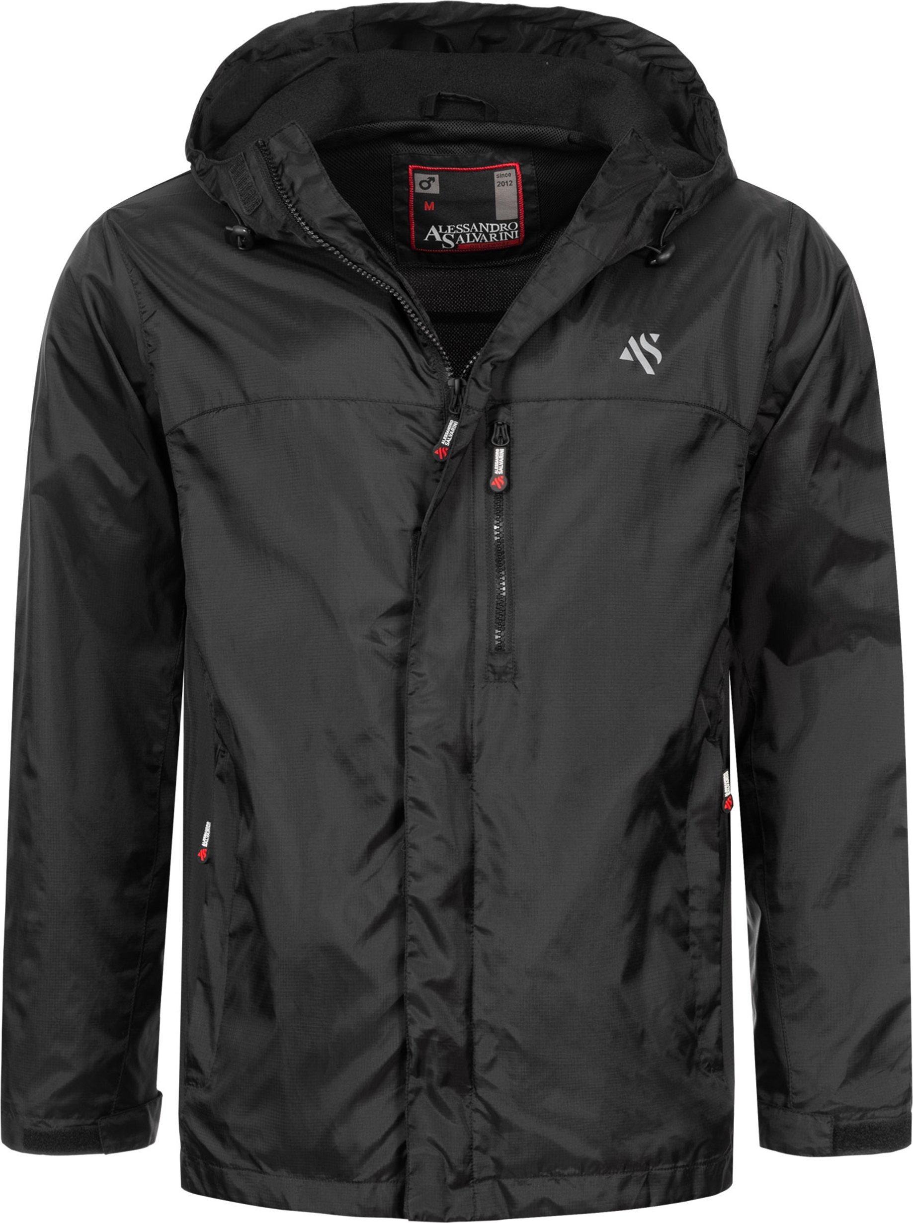 A. Salvarini Herren Regenjacke AS-323 wasserdicht & leicht mit Kapuze
