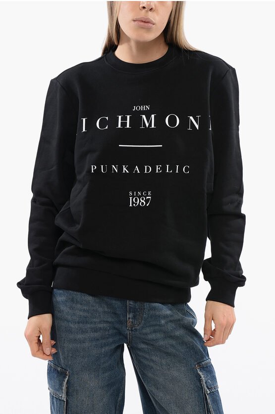 JOSOIN Over-Sweatshirt mit Kontrast-Print in Schwarz