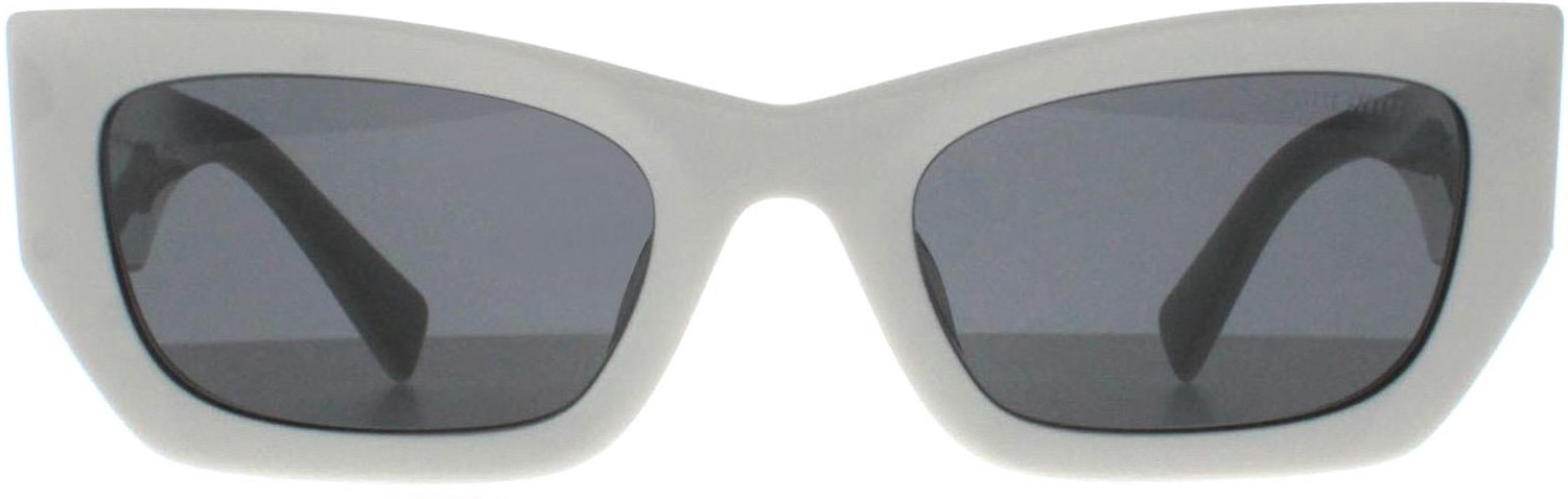 Miu Miu MU09WS 1425S0 weiß dunkelgrau Sonnenbrille