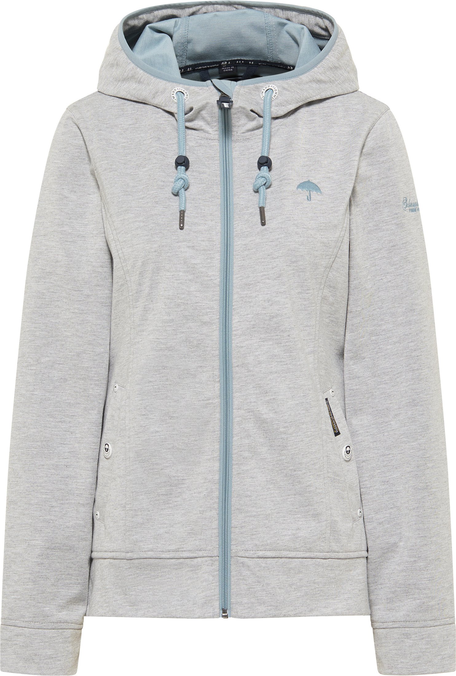 Schmuddelwedda Funktionsjacke Damen Hellgrau Melange Icemint