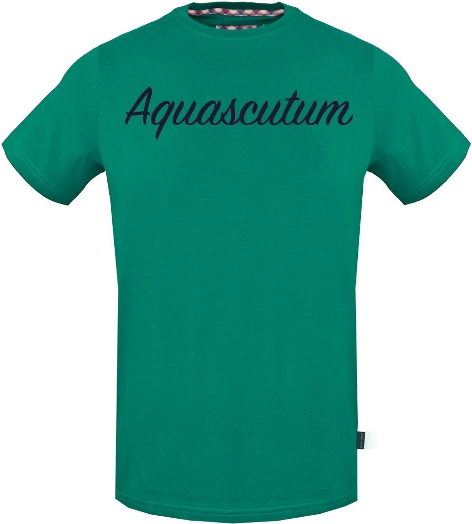 Aquascutum Unterschrift Logo Grünes T-Shirt