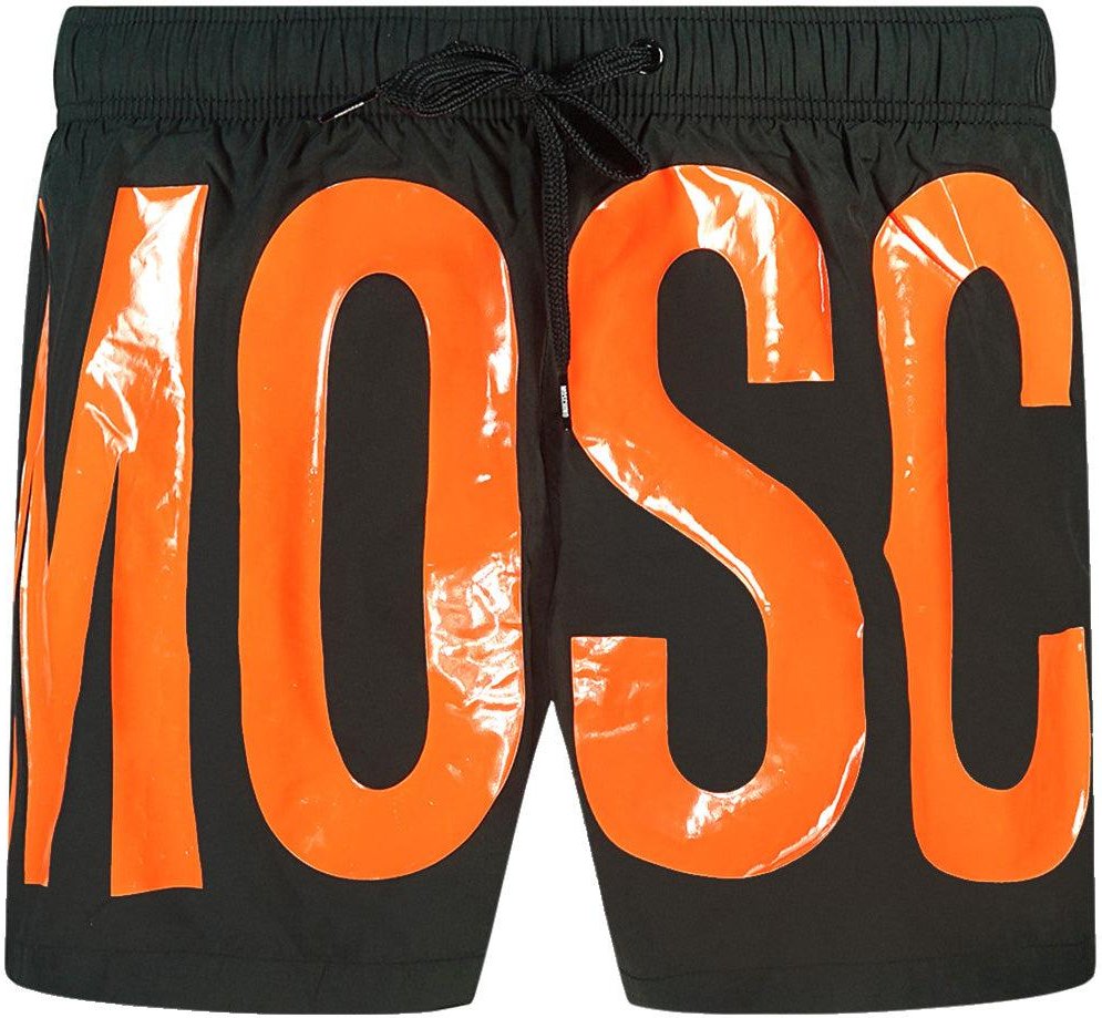 Thumbnail - Moschino - Badeshorts für Herren (Orange/Schwarz)