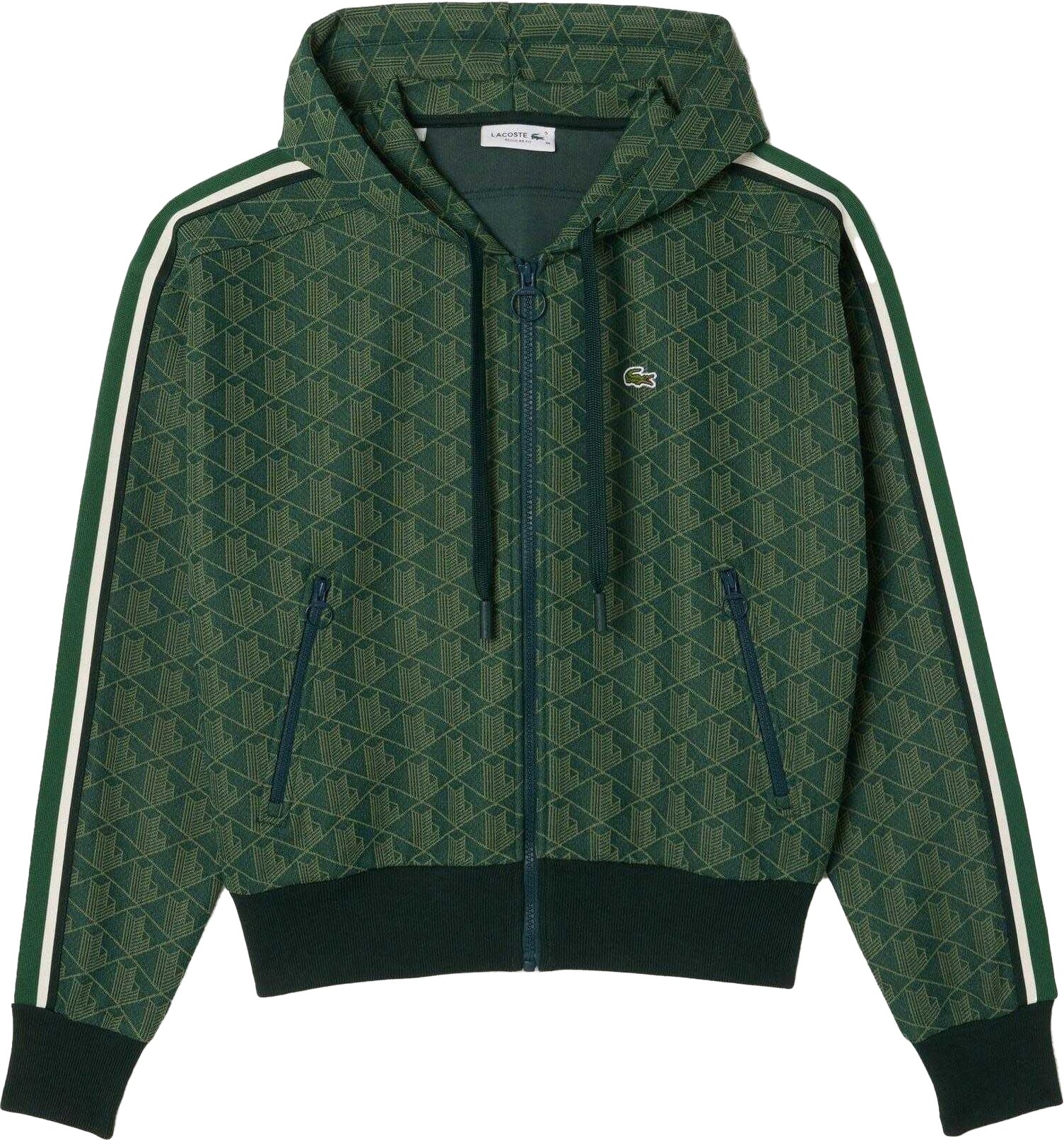 Lacoste - Kapuzenpullover für Damen, Jacquard (Grün)