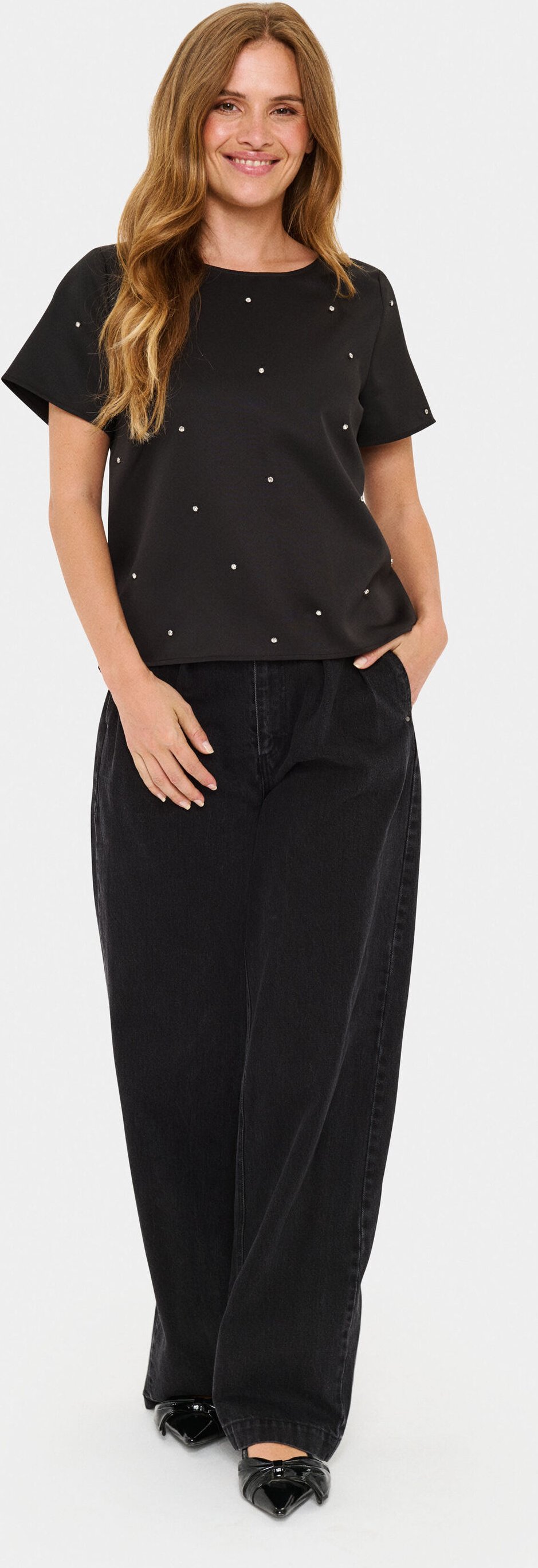 Kurzarm-Bluse NikitaSZ Kurzarm-Bluse Gerade Passform