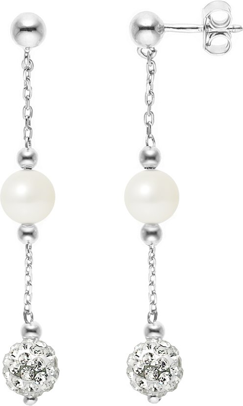 DIADEMA - Ohrringe - Kristall Weiß & Perlen - Kollektion Kristall Perle