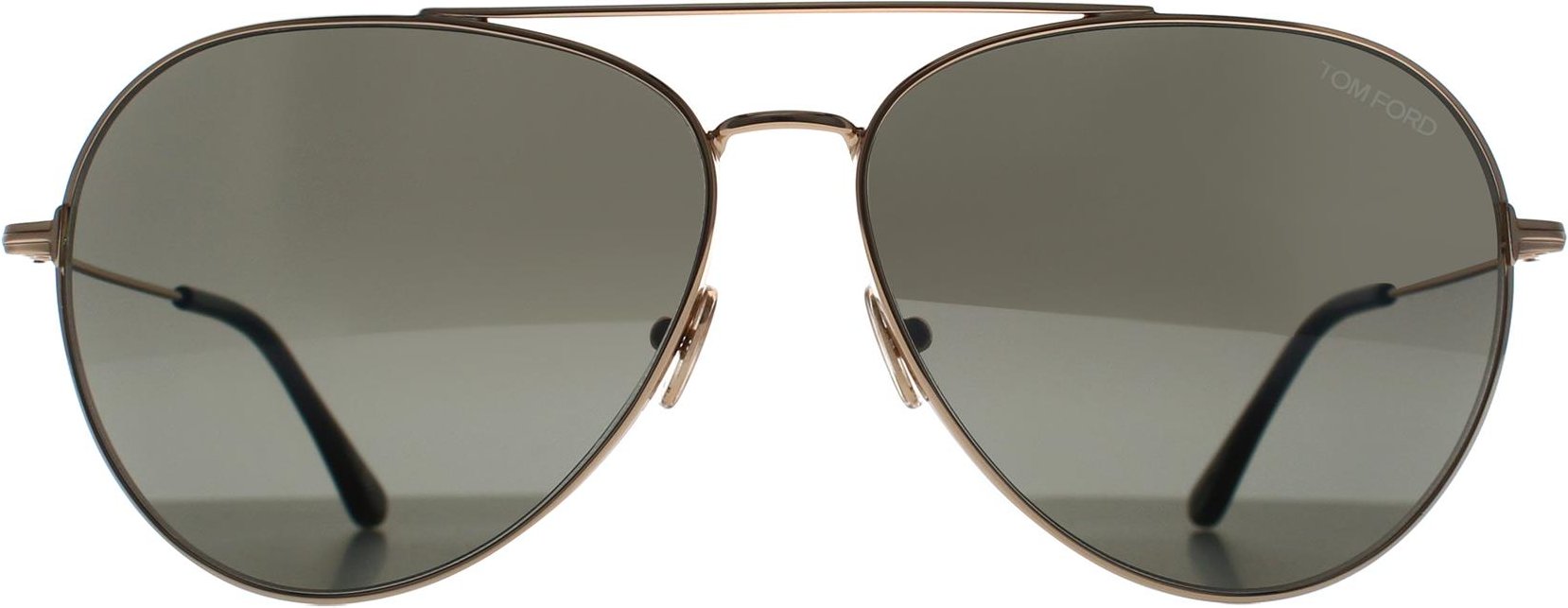 Tom Ford Aviator Unisex Glänzend Rose Gold Rauch Grau Dashel FT0996