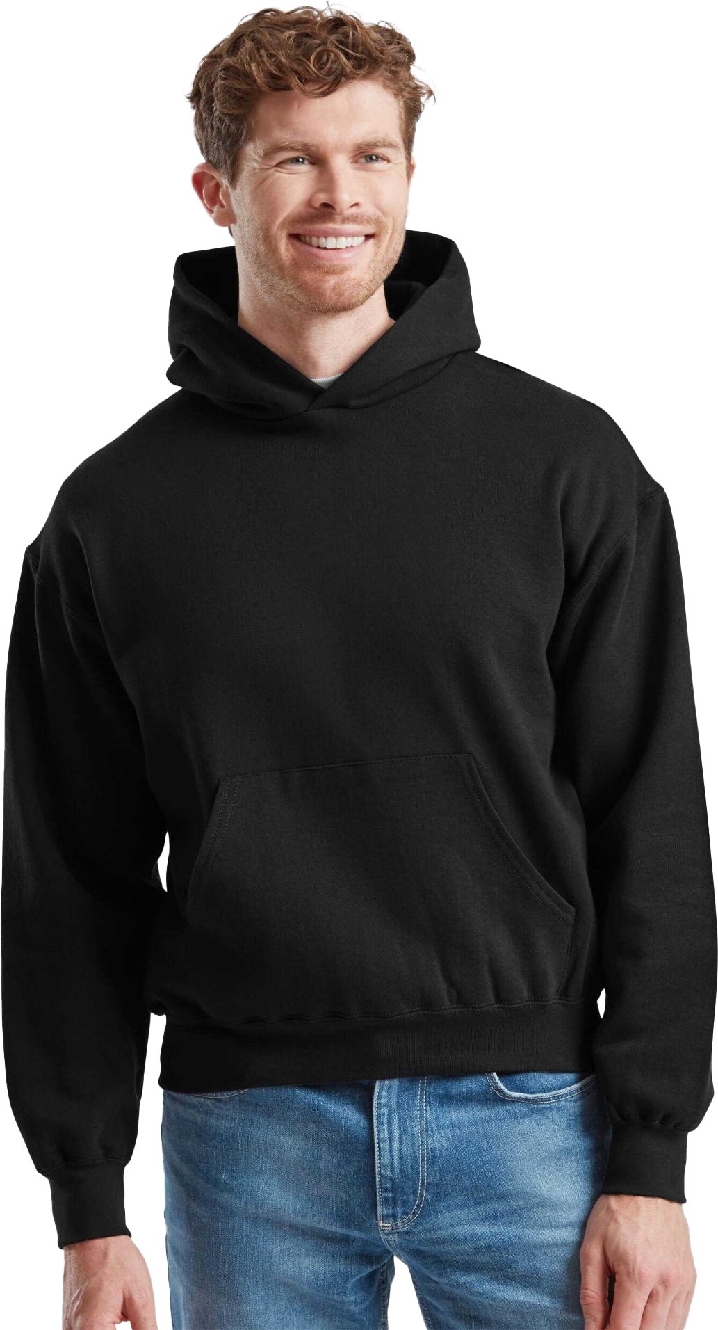 Fruit of the Loom - Kapuzenpullover für Herren, Super Baumwolle (Schwarz)