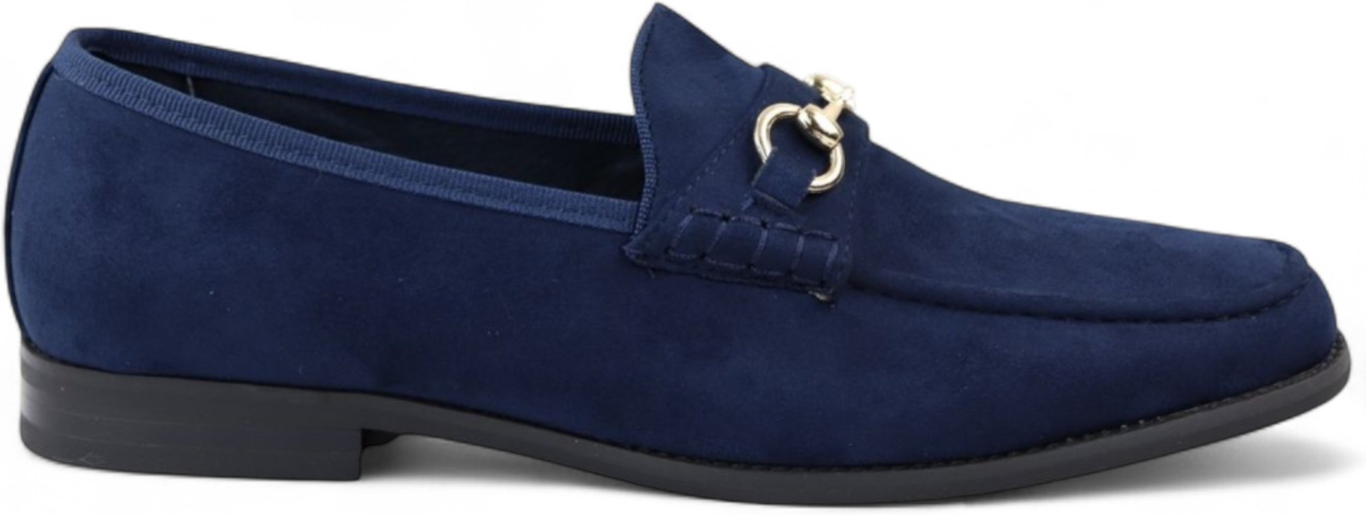 Herren-Mokassins aus Wildleder mit Lederfutter in Marineblau